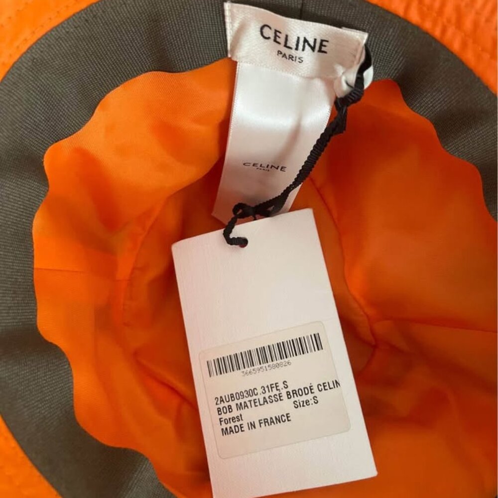 CELINE quilted green bucket hat (authentic) - Picture 3 of 3